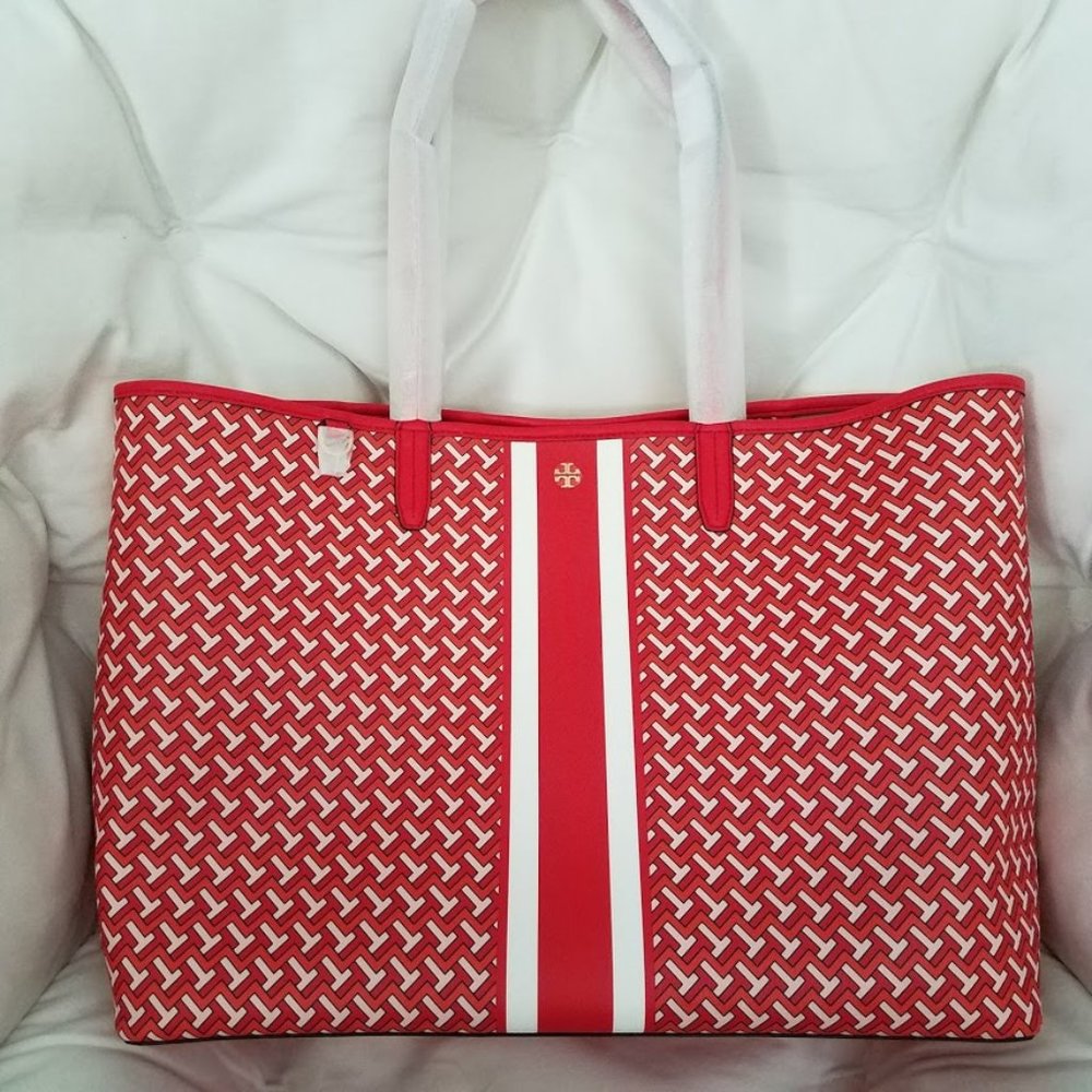 Tory Burch Tzag Allover Tote Red NWT